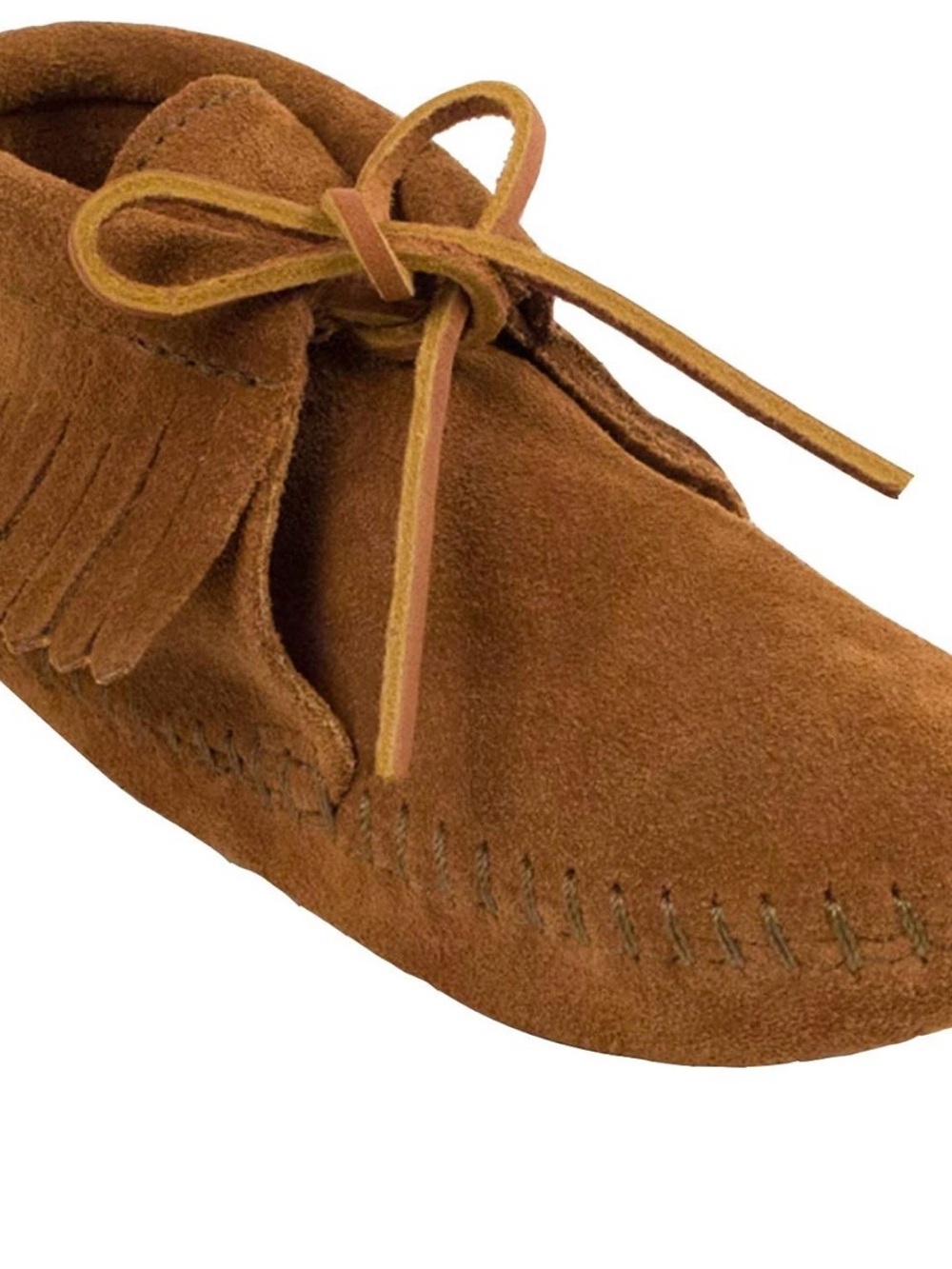Minnetonka Children's Suede Classic Fringe Bootie Moccasins